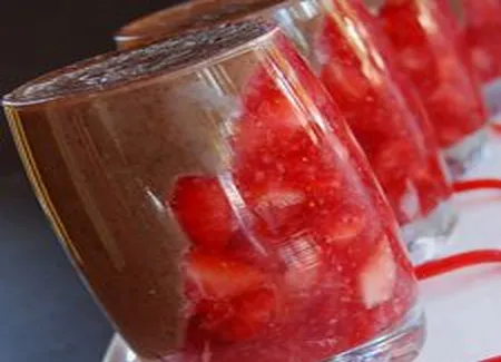 Verrines fraises-chocolat