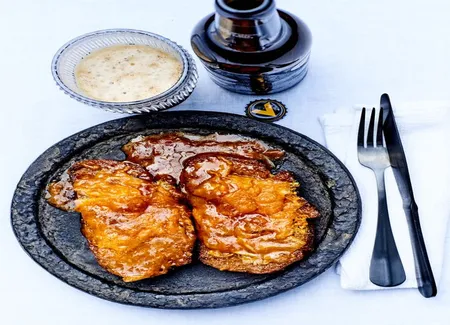Welsh rarebit à la bière brune
