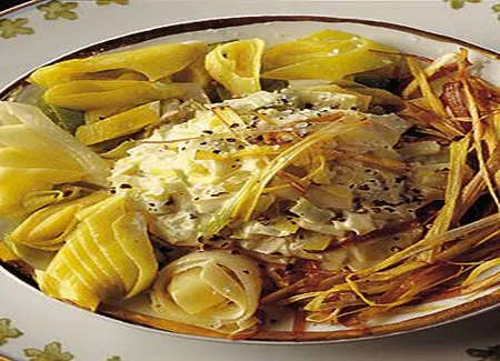 Assiette de trois poireaux