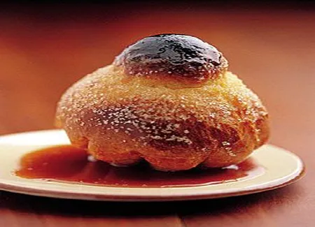 Brioches en pain perdu, caramel à la bière