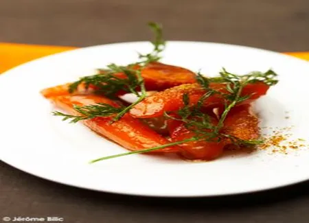 Carottes, caramel au pain d'épices