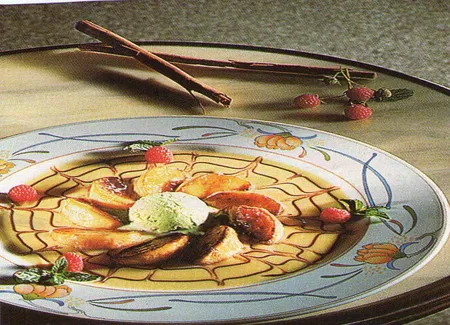 Chaud froid de pommes crème pistachée