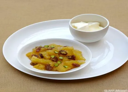 Compote d'ananas aux pistaches