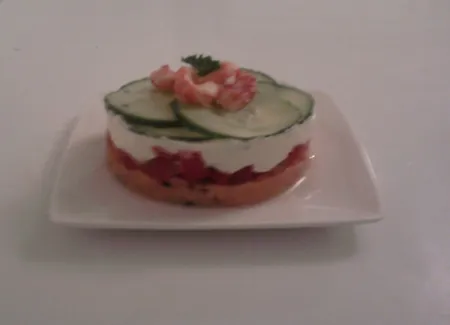 Corolle au saumon et à la pêche