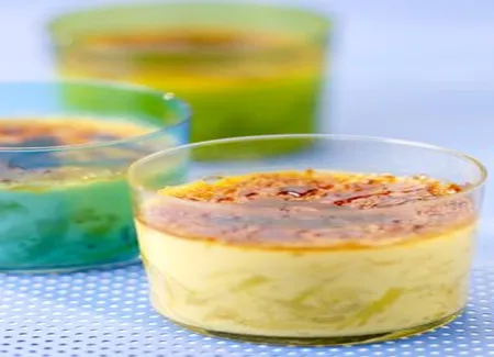 Crème brûlée aux jeunes poireaux