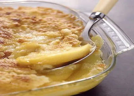 Crumble de pommes et poires au calvados