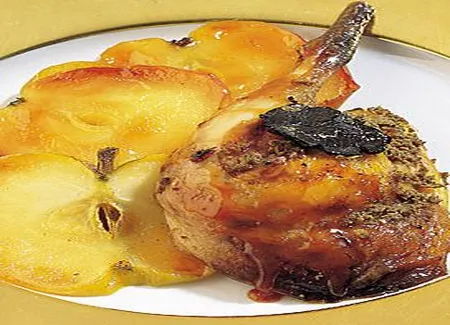 Faisan farci aux pommes