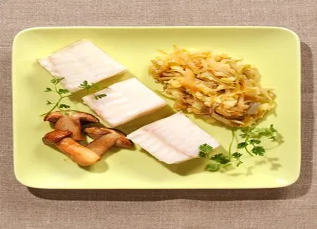 Flétan et purée de rattes à l'échalote