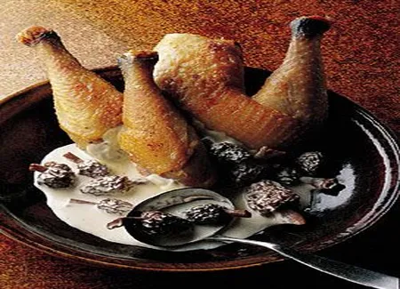 Fricassée de poulet fermier aux morilles