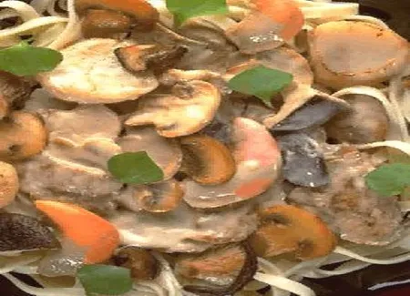 Fricassée de veau aux saint-jacques