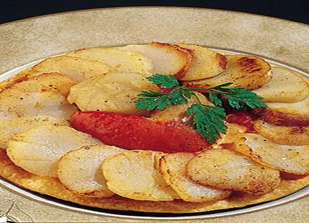 Galettes de saint jacques aux poivrons