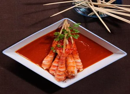 Gambas au safran