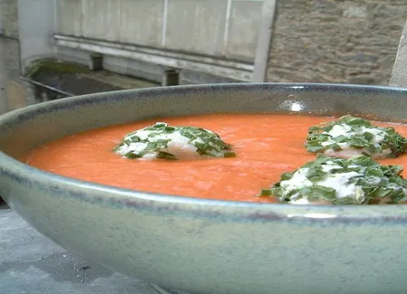 Gaspascho onctueux aux billes de chévre