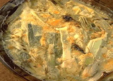 Gratin de poireaux au fromage