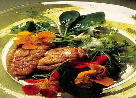 Médaillons de ris de veau aux capucines