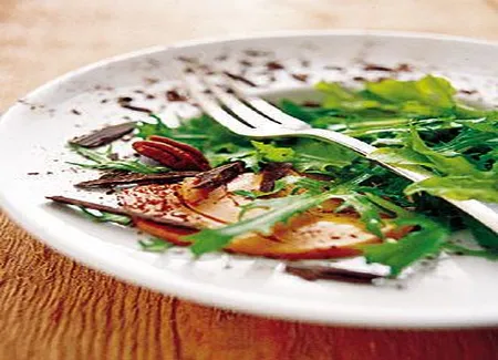 Mesclun de foie de canard et au chocolat