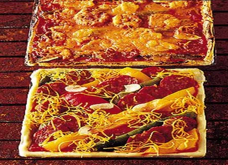 Pizza aux poivrons et au chorizo