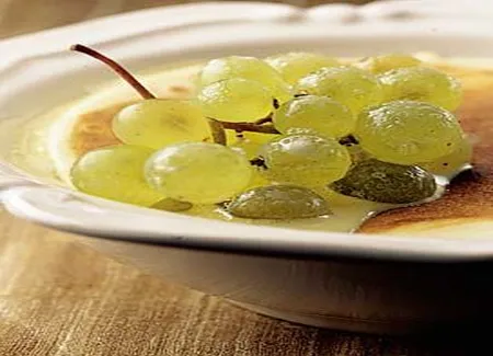 Poêlée de chasselas, sabayon à l' armagnac