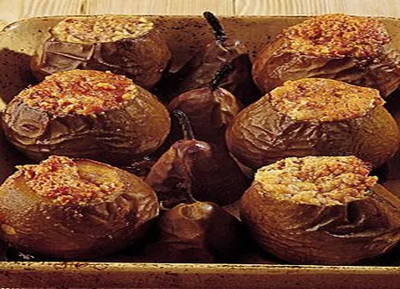 Poires farcies à la ricotta