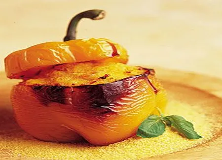 Poivrons farcis à la polenta