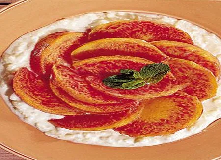 Riz aux pêches