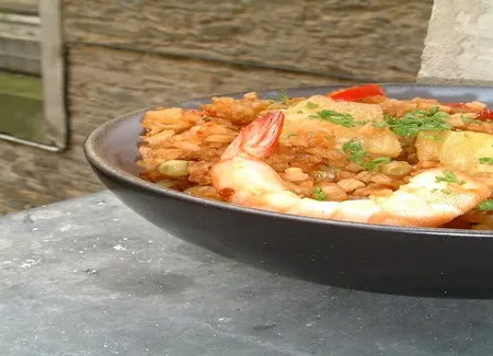 Riz sauté à l'ananas