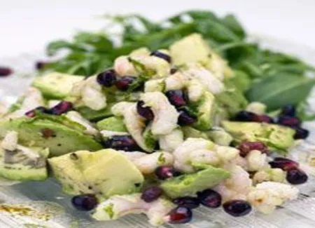 Salade davocat et crevette