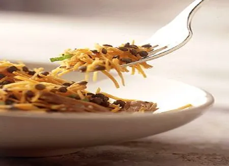 Salade de lentilles au confit de canard