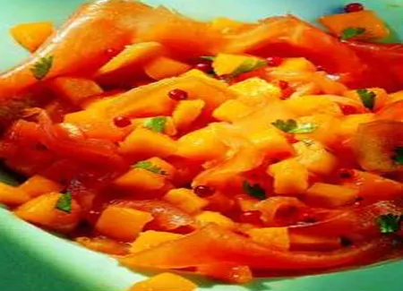 Saumon fumé à la mangue