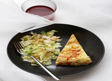 Scarole à l'ail et tortilla
