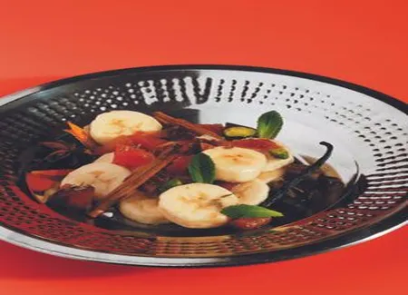 Tajine de banane aux fruits secs et aux carambars