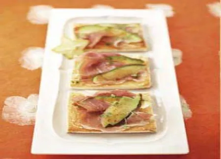 Toasts jambon-mangue