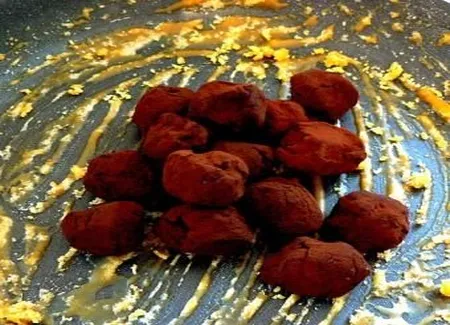 Truffes chocolat & amandes caramelisée salée
