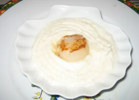 Velouté de céleri aux saint-jacques