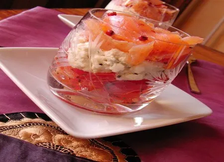 Verrines de saumon au mascarpone