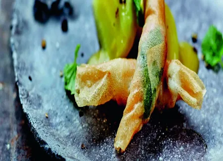 Brick de langoustines et kumquat