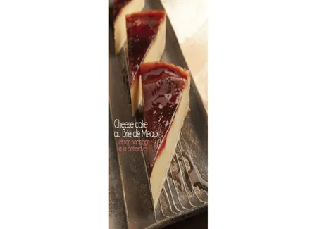 Cheese cake au brie de meaux et son nappage betterave du chef hissa
