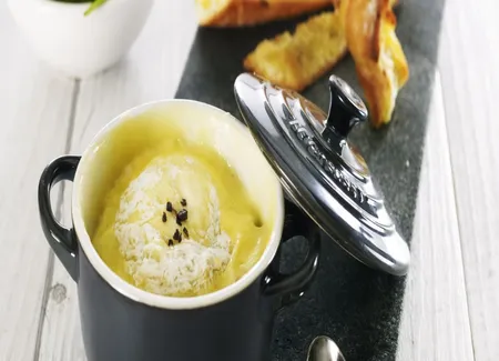 Cocotte de rocamadour de chez chambon au mascarpone et à la truffe