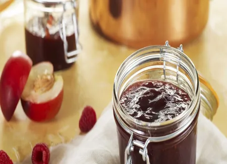 Confiture de framboises aux pêches