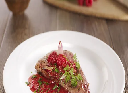 Foie de veau aux framboises