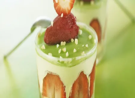 Fraisier au basilic
