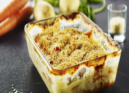 Gratin de légumes racines au parmesan