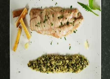 La féra du lac, câpres et quinoa