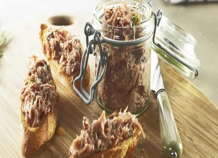 Rillettes de canard aux figues et romarin
