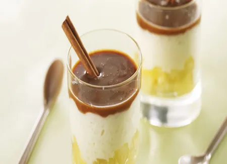 Riz au lait aux pommes et caramel