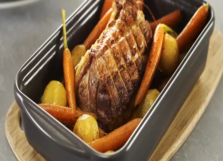 Rôti de veau et ses petits légumes
