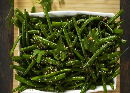 Salade d'haricots verts au sésame
