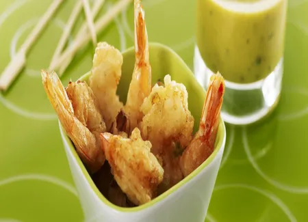Tempura de crevette, sauce tartare