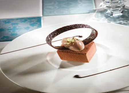 Cube au chocolat jivara & cœur passion