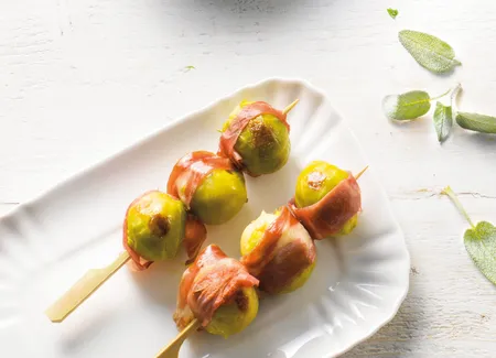 Brochette de choux de bruxelles